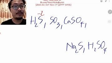 #ThayThinhHoa10 | Cho các phân tử sau: H₂S, SO₃, CaSO₄, Na₂S, H₂SO₄. Số oxi hóa của nguyên tử S...