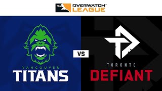 Vancouver Titans vs Toronto Defiant | Week 19 | NA Day 2