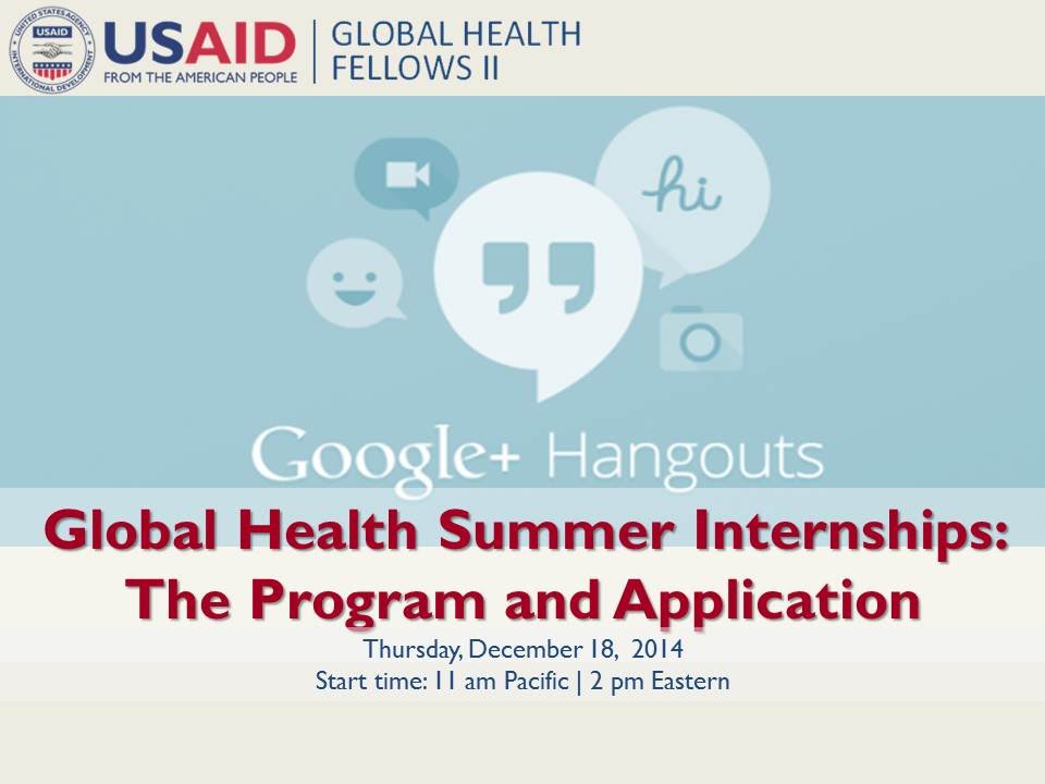 Global Health Summer Internships The program and application YouTube