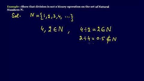MTH 405 Lecture 1 part 5 Binary Operation  Example