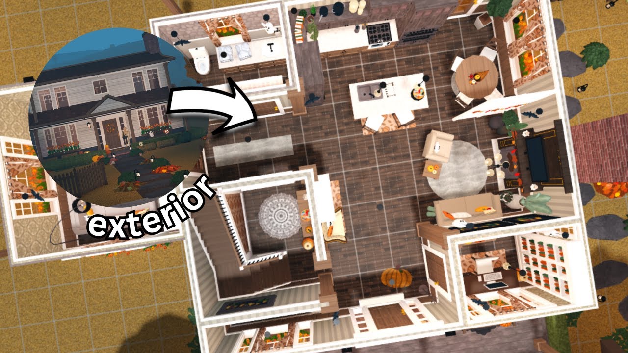 Decorating my Fall House in Bloxburg (Roblox)