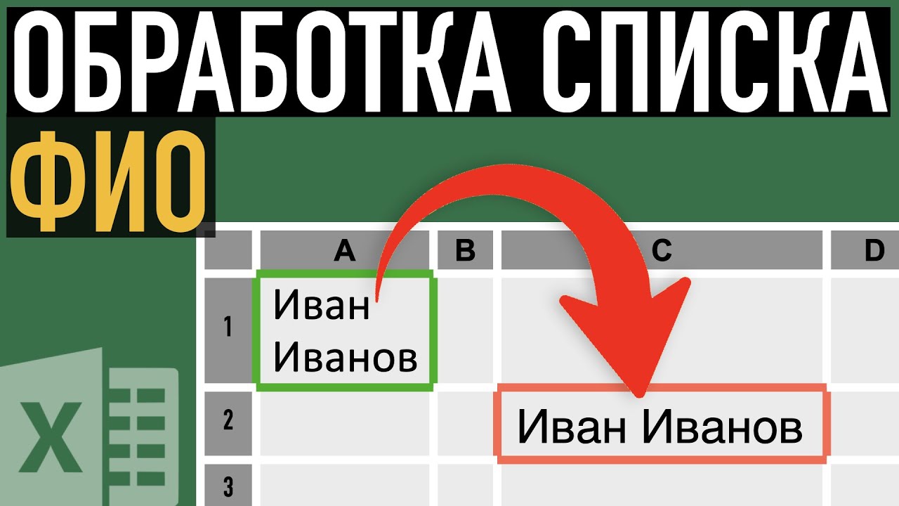 Обработка списка ФИО Хитрости Excel