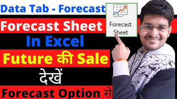 Forecast Sheet In Excel | Data Tab Forecast Sheet In excel - (Forecast sheet)