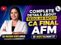 Details About AFM Regular Batch Nov'26/May'27 & Onwards | CA Final AFM | CA Muskan Kaur Ahuja