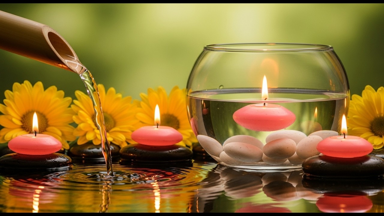 Peaceful Forest Ambience for Relaxation & Stress Relief | Candles Beautiful Nature Relaxation | 4K