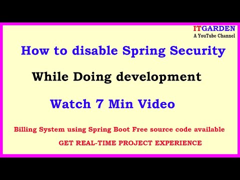 How to disable Spring Security. I don't want to enter credential each time while developing my App