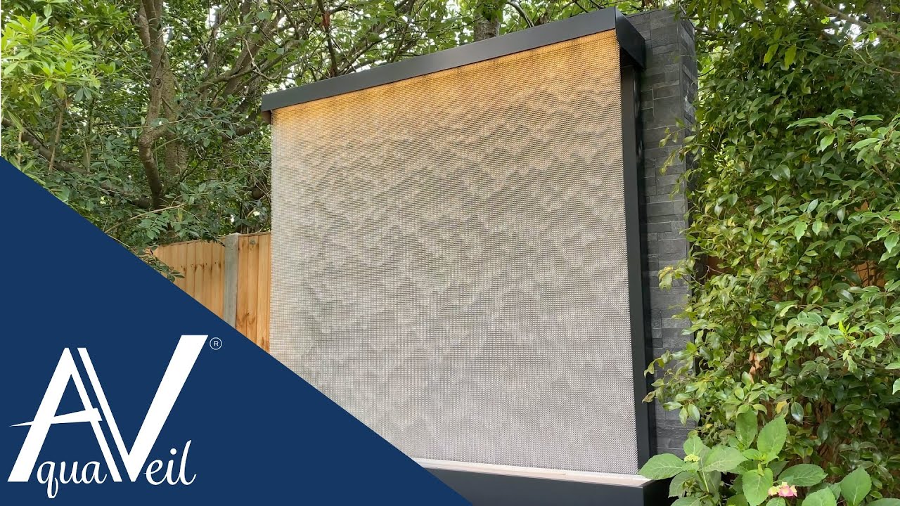 The AquaVeil® Wall Mounted Waterfall for Gardens YouTube