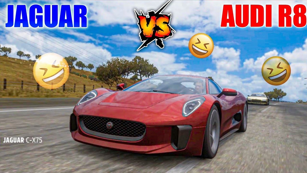 JAGUAR VS AUDI R8 RACE KAR HI LI #forzahorizon5 @STUDGAMING01 - YouTube