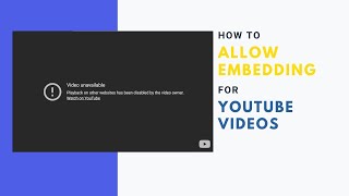 How Fix YouTube Video Embed Error on Your Website (2021)