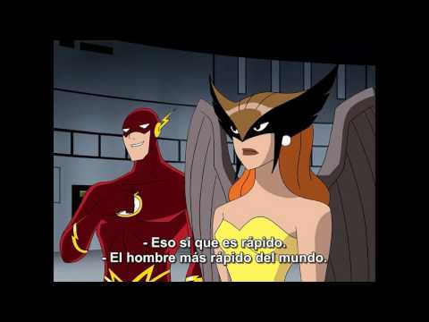 Justice League - The Flash gets owned by Hawk Girl ( Sex joke ) [HD - Sub esp]