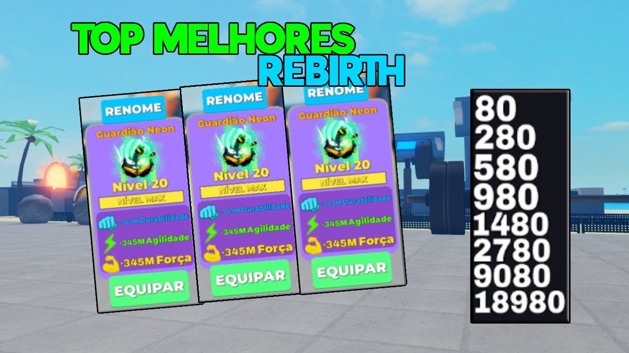 TOP 8 MELHORES REBIRTH PARA BUGAR PETS NO MUSCLE LEGENDS NO ROBLOX!