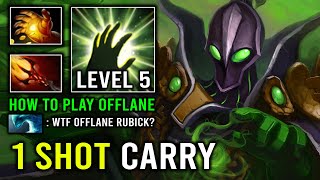 How to Play Offlane Rubick in 7.33e with Midas Dagon 5 Instant Delete Carry Dota 2