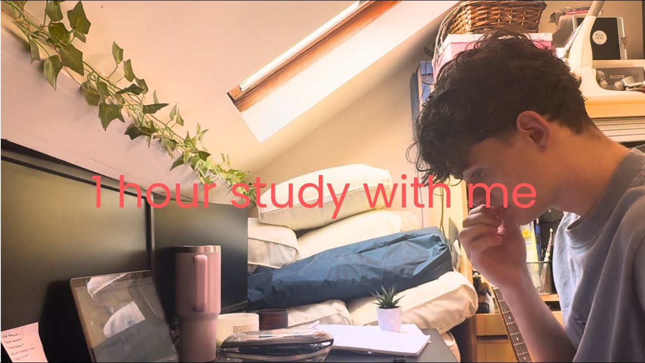1 hour study with me (no music)