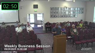 Josephine County Commissioner Business Meeting 9:25:25