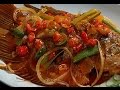 Indonesian food - gold fish sweet sour (very tasty)