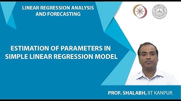 Estimation Of Parameters In Simple Linear Regression Model