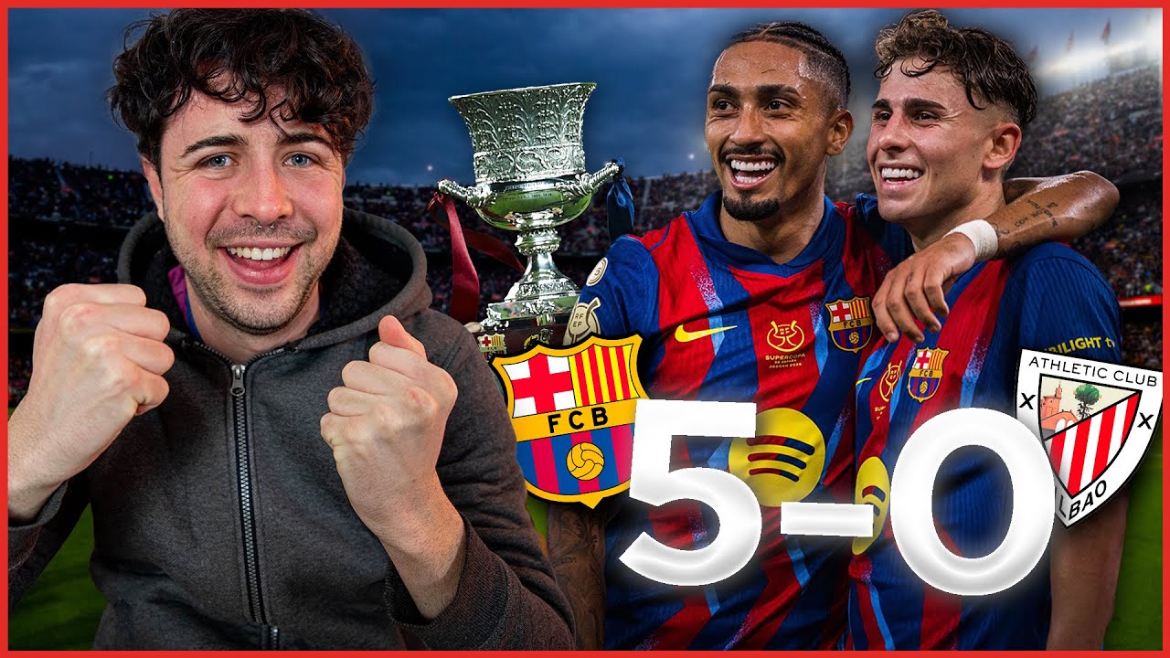 El BARÇA GOLEA 5-0 al ATHLETIC en la SUPERCOPA