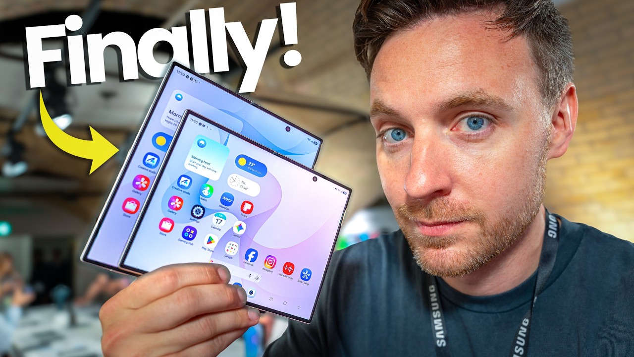 Video till Youtubers kollar in Samsungs vikbara lurar