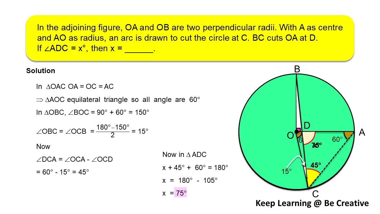 Circle | Perpendicular Radii | Angle Chasing | Geometry | Junior Maths ...