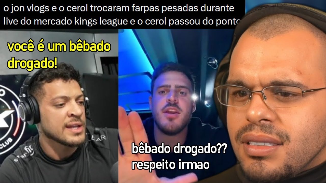 CEROL PERDE A LINHA COM JONVLOGS NA KINGS LEAGUE E JON FICA CHATEADO