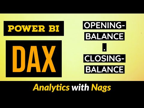 OPENINGBALANCE | CLOSINGGBALANCE Functions in Power BI DAX Tutorial (44/50)