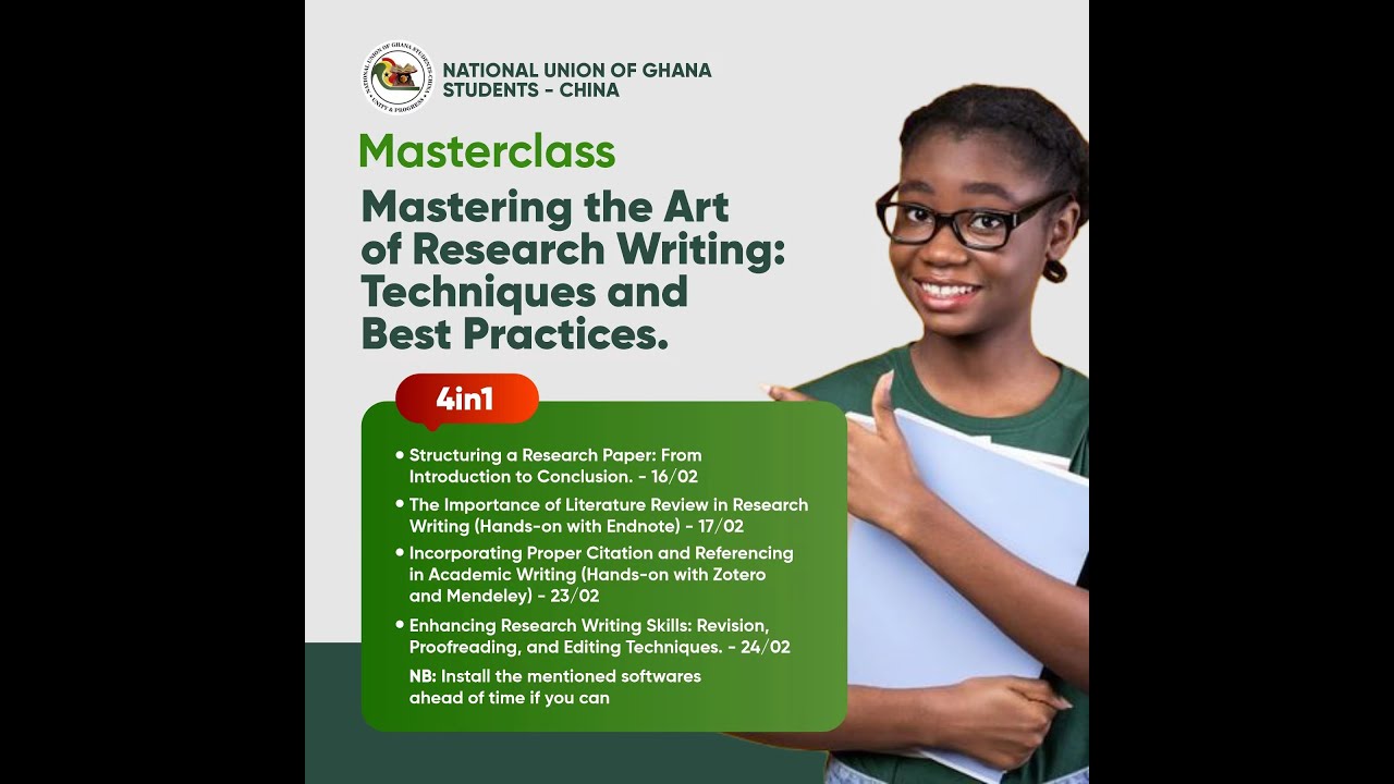 RESEARCH MASTERCLASS - DAY 4 (Mastering the Art of Research Writing ...