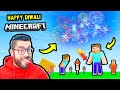 ❤️ Minecraft One Block : HAPPY DIWALI Fireworks HACKS ❤️ | Hitesh KS