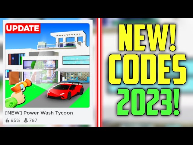 Power Wash Tycoon Codes December 2023 - RoCodes