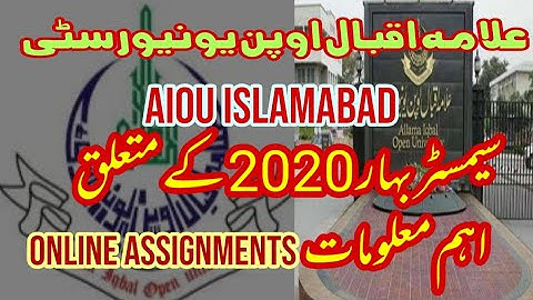 AIOU Semester Spring 2020 Assignments submission || New trend Online assignment submission || Tutor