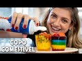 Copo de gelatina com recheio de qualquer coisa!