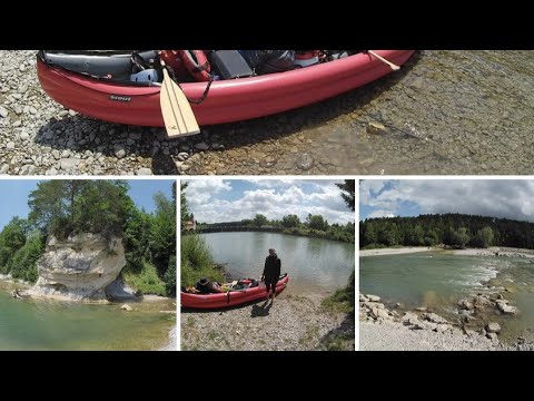 Isar ,3 Tage kanu- Flusswandern mit Gumotex Scout. Sylvensteinspeicher bis München.