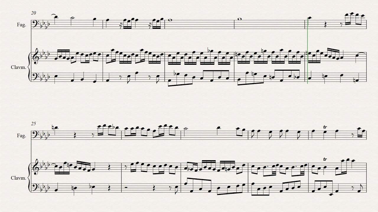 Duetto F- Moll For Bassoon and Cembalo  (Christoph Schaffrath)