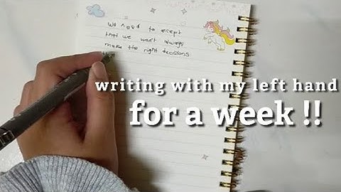 I challenge myself to write with left hand for a week !