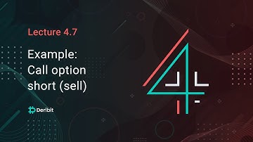 4.7 Trade example – Call option short (sell) - Deribit Options Course Basics