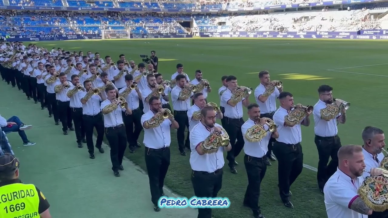 Málaga CF 2-1 Nastic Tarragona. La Banda del Cautivo en La Rosaleda tocando “Será porque te quiero”