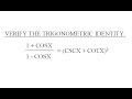 (Example) Proving Trigonometric Identities