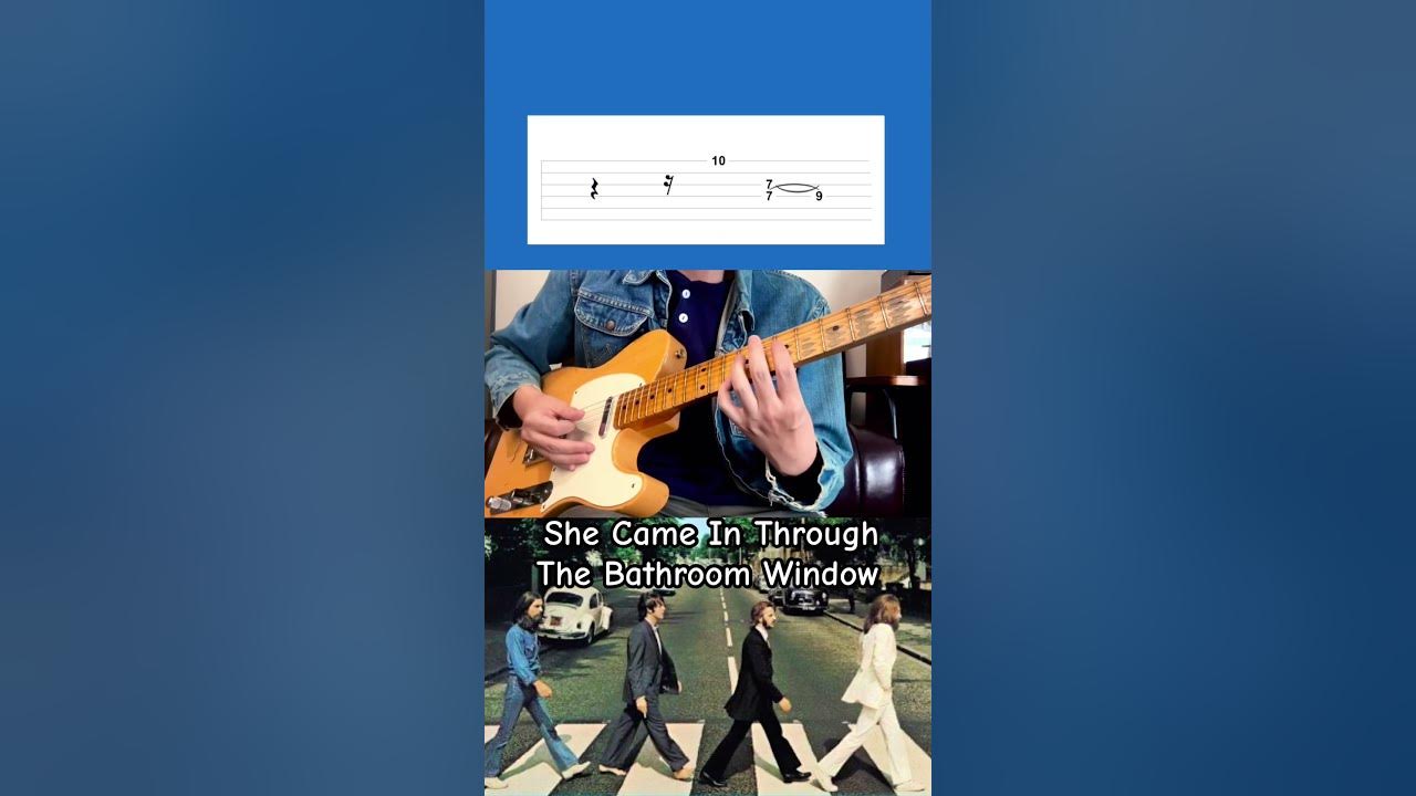 【TAB】She Came In Through The Bathroom Window / The Beatles【Lead Guitar】#60s#fender#shorts#ビートルズ#ギター