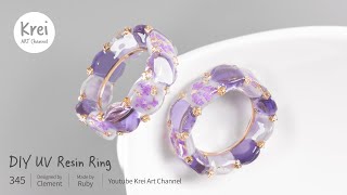 【UV レジン】ドライフラワーを使って、DIY指輪を作りました〜♪ UV Resin - DIY Rings with Dried Flower!