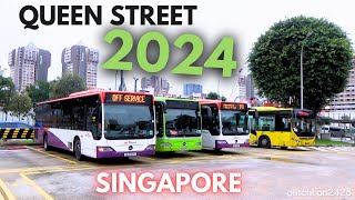 Buses at Queen Street Bus Terminal, Singapore 2024