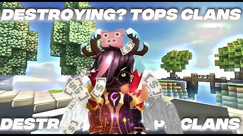 Destroying 4 Tops Clan (HACKERS) Part 2  blockman go bed wars