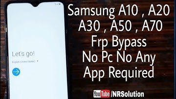 Samsung A10,A20,A30,50,A70 FRP Bypass 9.0 Pie Simple Trick No Any App Required Without PC