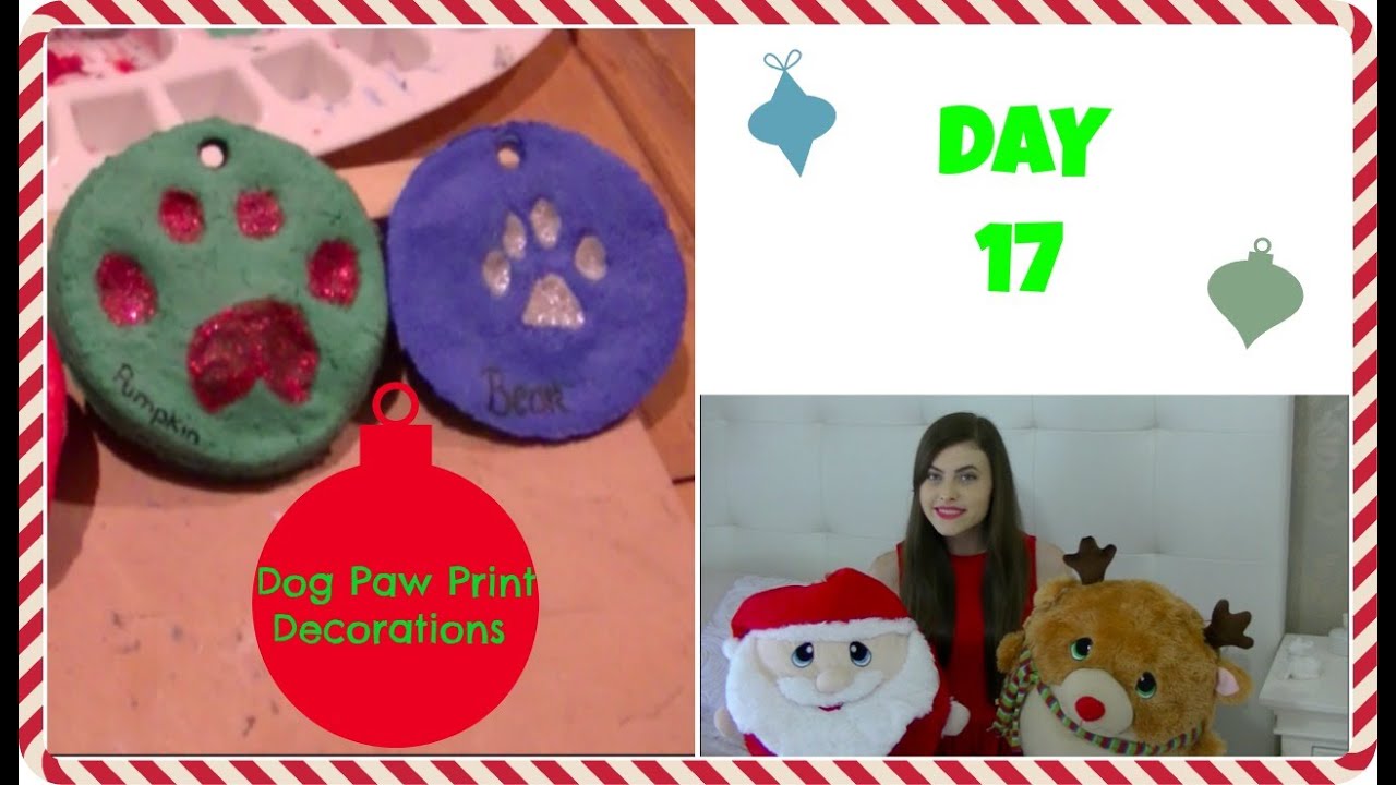 DOG PAW PRINT DECORATIONS TUTORIAL DIY CRAFTY CHRISTMAS YouTube dog-paw-print-decorations-tutorial-diy-crafty-christmas-youtube