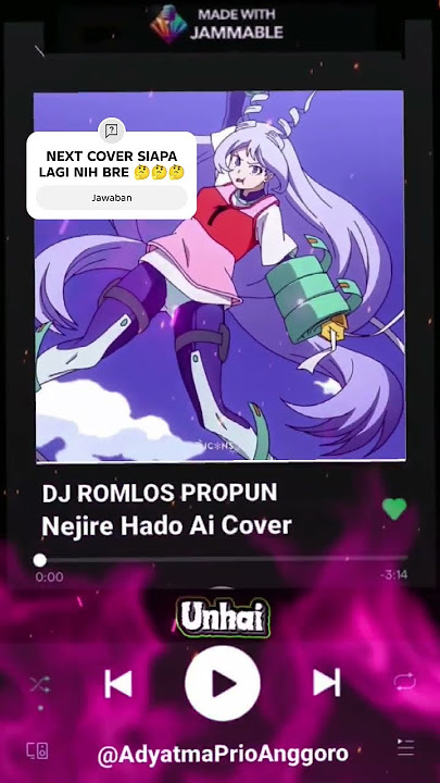 Lirik Lagu Dj Romlos Propun Cover Nejire Hado 🤓😱 #nejirehadoaicover #nejirehado    #djromlospropun