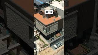 Before vs After | Metal Facade Transformation by Axes in Excess