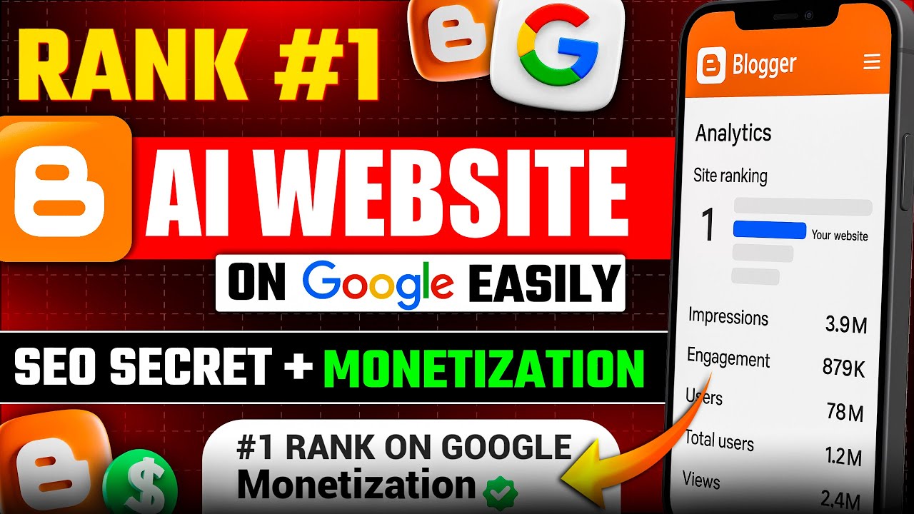 I Ranked My Blogger AI Website #1 on Google | SEO Secrets + Monetization Guide