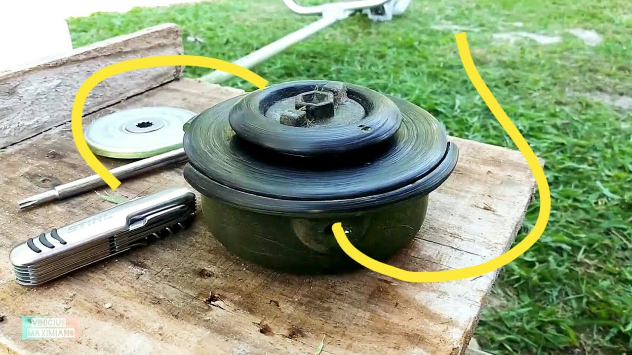 COMO COLOCAR O FIO na Roçadeira STHIL - Carretel nylon