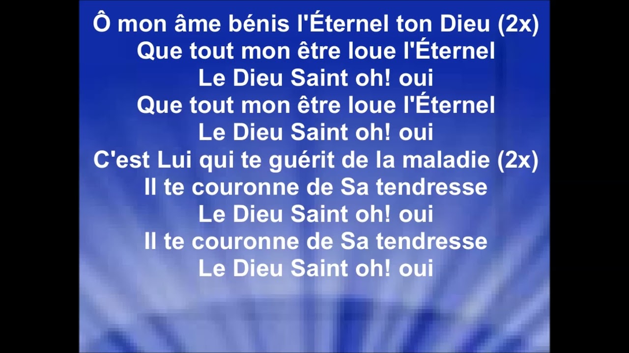 Ô MON ÂME BÉNIS LE SEIGNEUR Esther Wabo YouTube Ô MON ÂME BÉNIS LE SEIGNEUR Esther Wabo YouTube