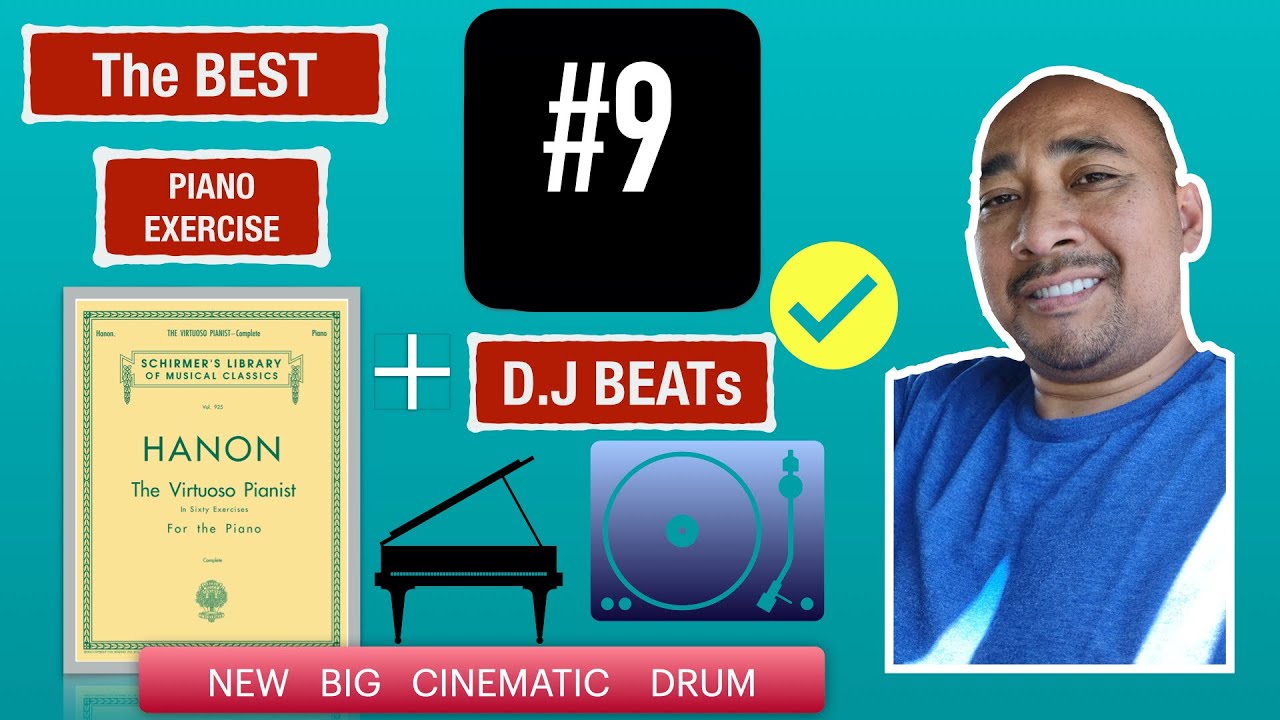 HANON No. 9 Exercise Piano speed challenge with Cinematic beats from 60bpm to 165bpm