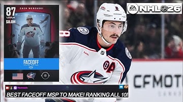 BEST FACEOFF MSP TO MAKE RANKING ALL 10 I NHL 26 HUT