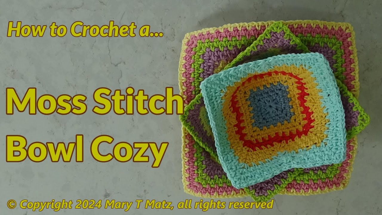 How to Crochet a Moss Stitch Bowl Cozy
